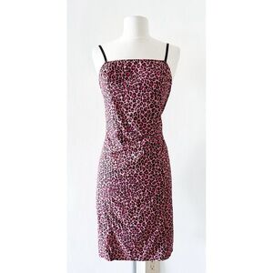 Victoria’s Secret Pink Leopard Print Stretch Slip Dress Size Large (L)
